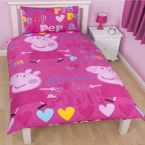 Image of Peppa Pig Single Bedding - Pink