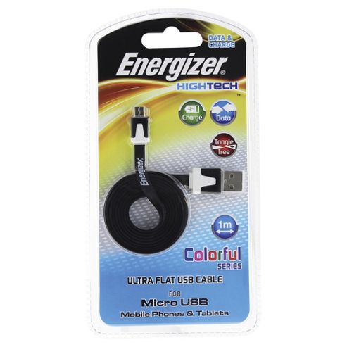 Image of Energizer Usb Flat Cable Charge And Sync 1m