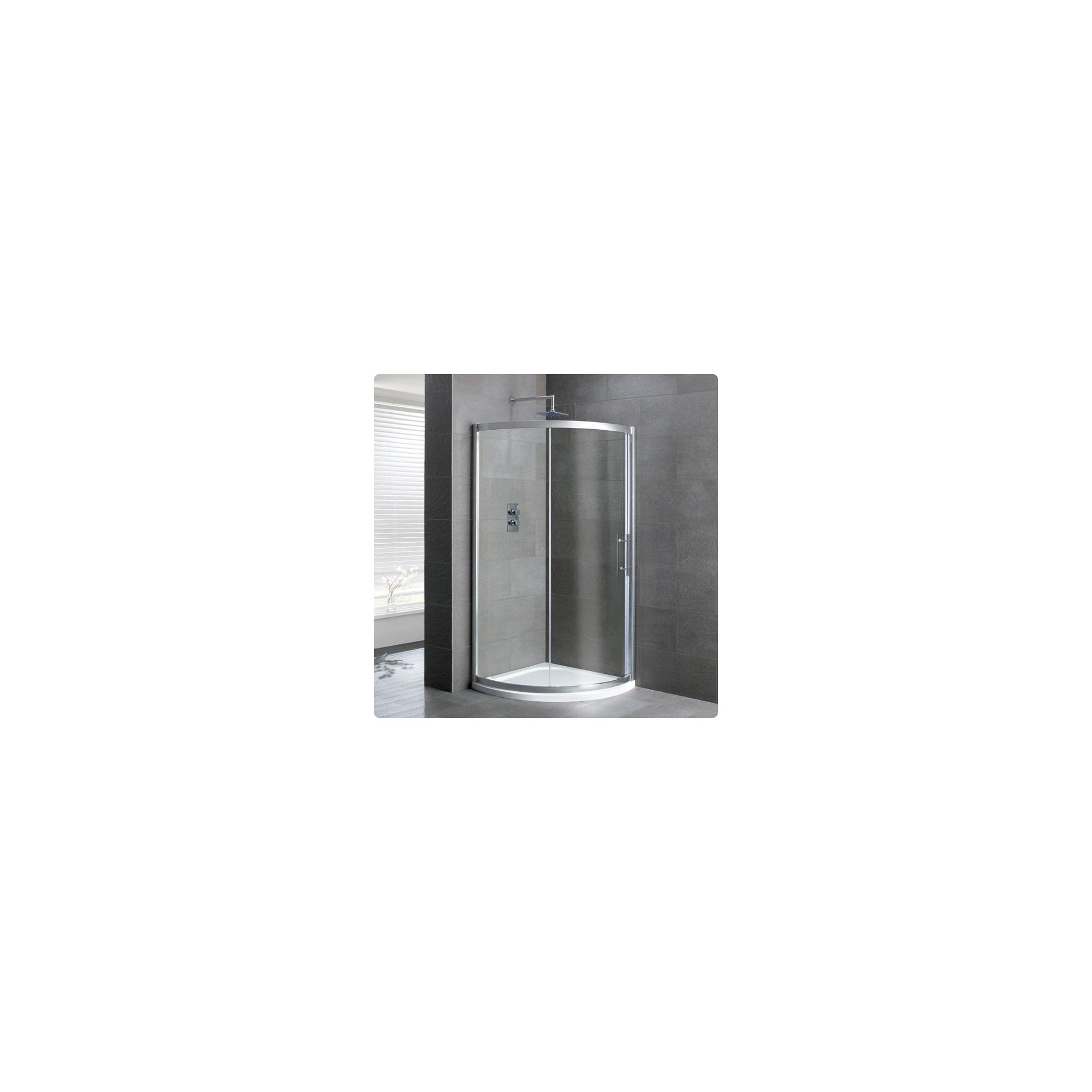 Duchy Select Silver 1 Door Quadrant Shower Enclosure 1000mm, Standard Tray, 6mm Glass at Tesco Direct