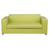 Stanza Leather Effect Sofa Bed Lime Green