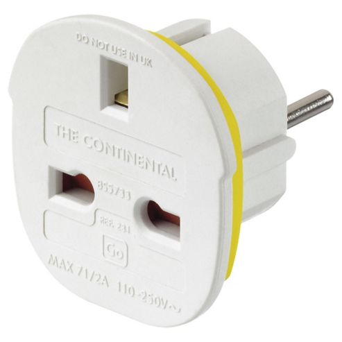 Image of Go Travel Uk To Europe Continental Travel Adaptor Plug
