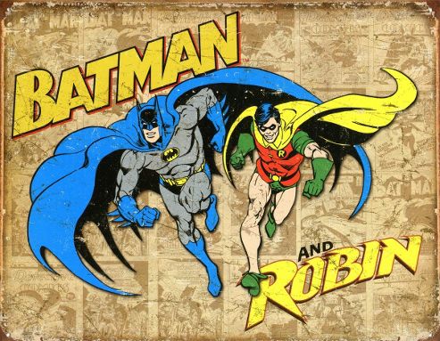 Image of Batman & Robin Tin Sign