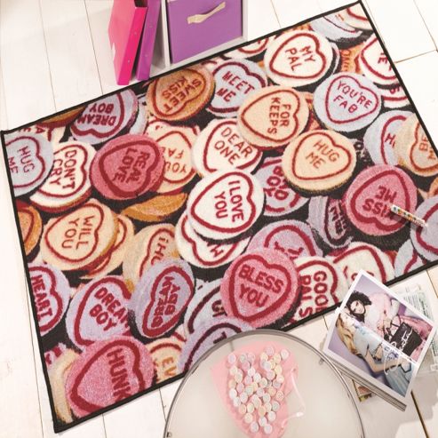 Image of Matrix Themes Hearts Multi 100x160 Nylon Rug