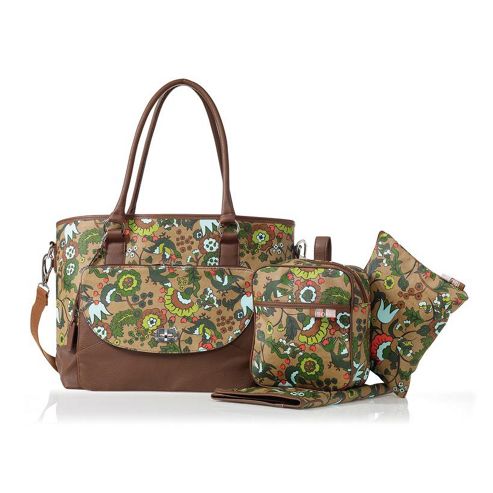 Image of Isoki Carry All Tote Changing Bag - Ginger Bloom