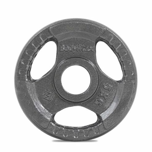Image of Bodymax Olympic Cast Iron Tri-grip Weight Disc Plate (single) - 5kg