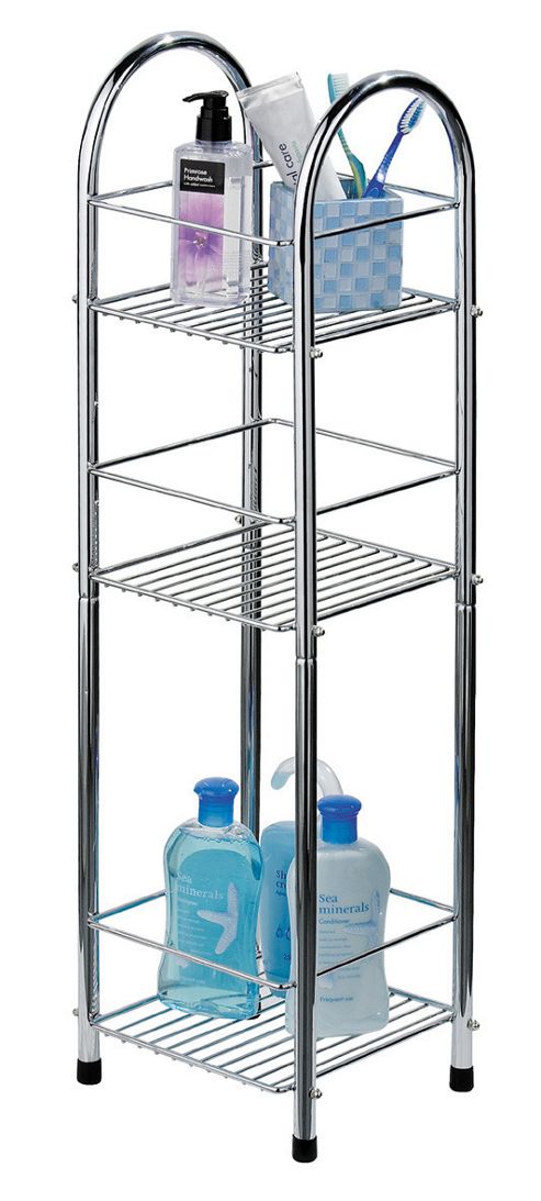 Image of Premier Housewares 3 Tier Storage Stand In Chrome