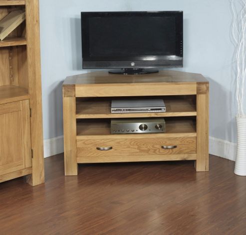 Image of Ametis Santana Blonde Oak Corner Tv Unit