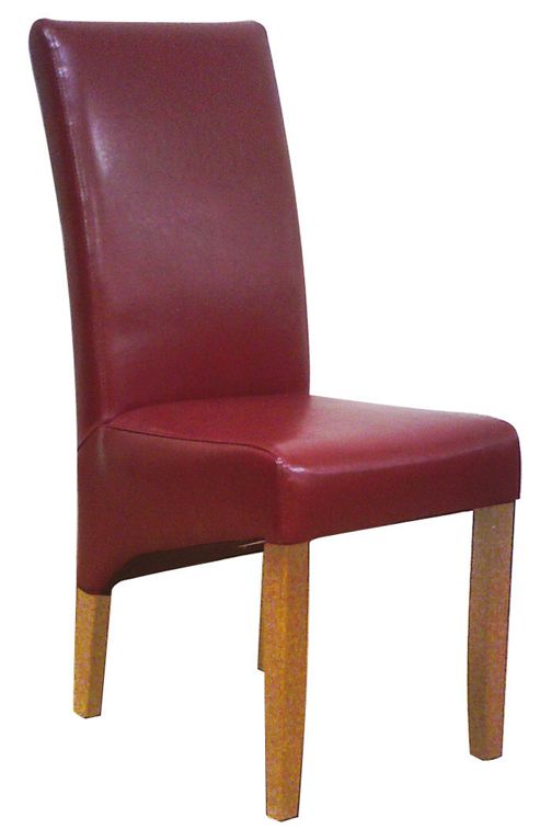 Image of Thorndon Devonport Bonded Leather Chair In Bordeaux