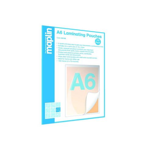 Image of A6 Laminating Pouches 100-pack