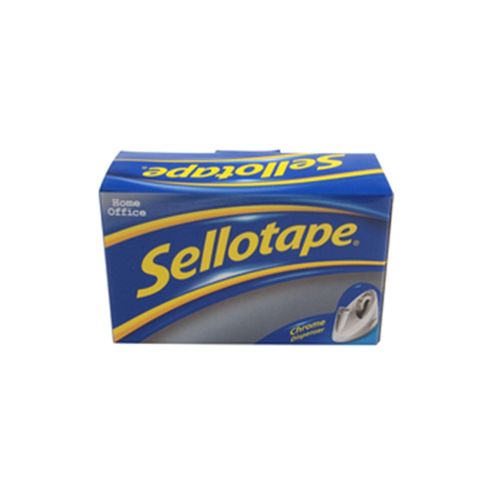 Image of Sellotape Small Non-slip Tape Dispenser (19mm Width Tape), Chrome