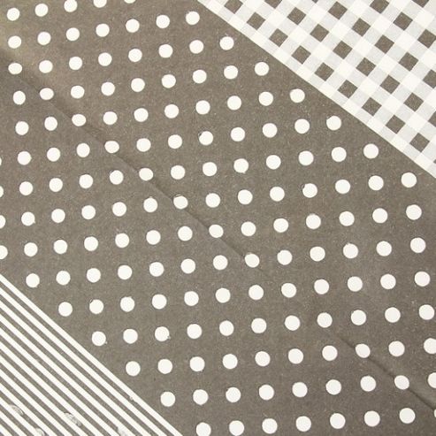 Image of Decopatch Sheet Ref. 485 Black Spots,stripes,checks
