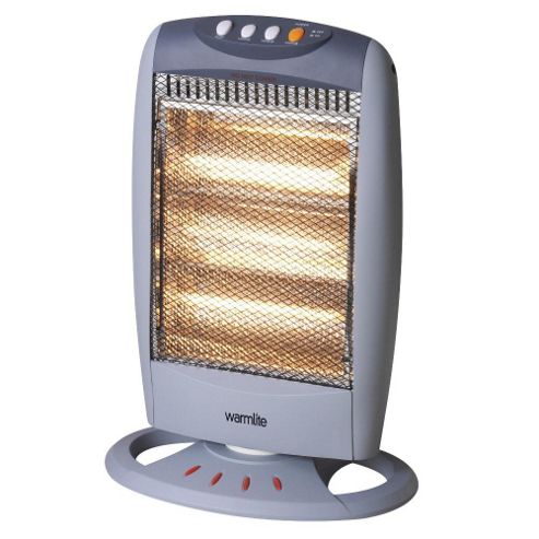 Image of Wl42005 Warmlite 1200w Grey Halogen Heater