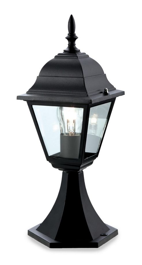 Image of Firstlight Four Panel Pillar Lantern In Black