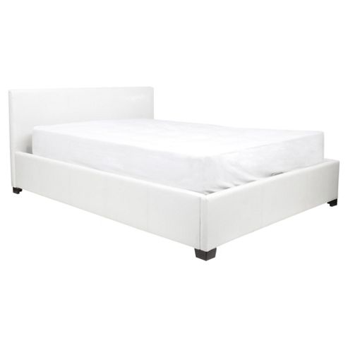 Image of Eden Double Faux Leather Bed Frame, White