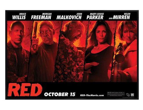 Image of The Cast Of Red Gloss Black Framed Ready For Action Poster
