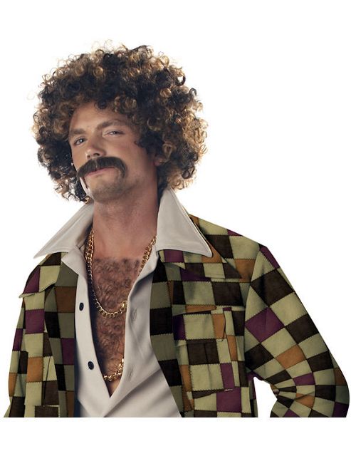 Image of Disco Dirt Bag Wig & Moustache
