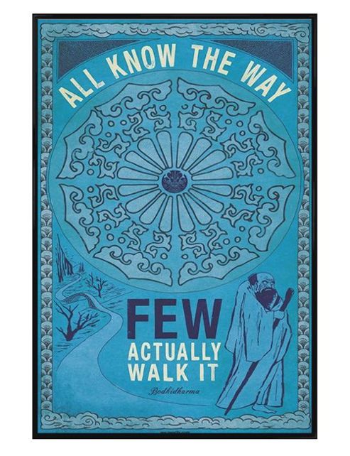 Image of Few Actually Walk It Gloss Black Framed All Know The Way Poster