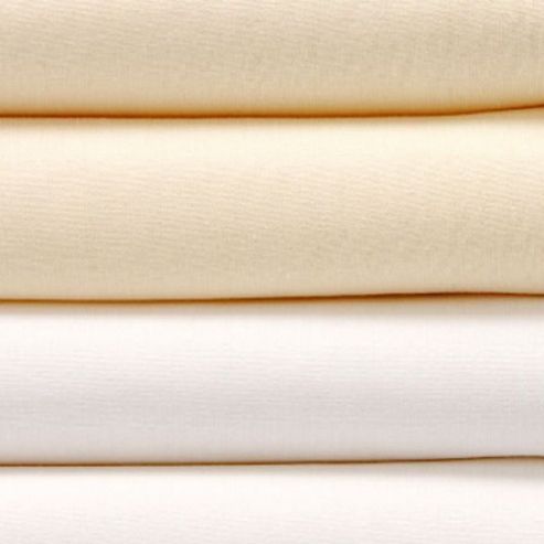 Image of Bed-e-byes Plain Flat Sheets 2 Pack - Cream