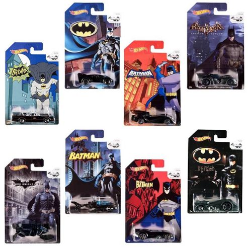 Image of Hot Wheels Batman 75th Anniversary: Complete Set Of 8 Diecast Cars