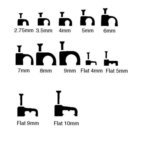 Image of Cable Clip Round 7mm 100 Pack