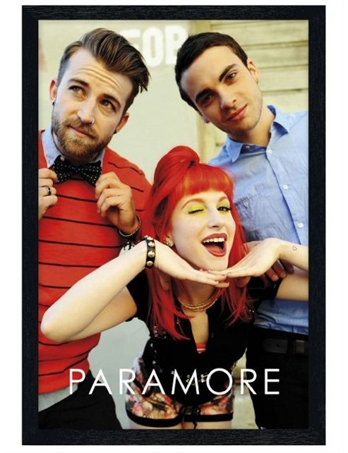 Image of Paramore Black Wooden Framed Hayley & The Boys Poster