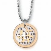 Kathy Brandfield Hand Stamped Necklace - Gandhi