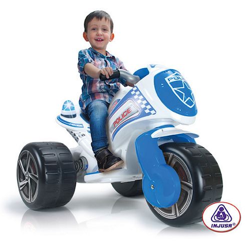 Image of Injusa Waves Police Trimoto With Light & Sound - 6v