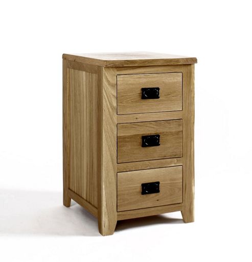 Image of Westbury Reclaimed Oak 3 Drawer Office Cabinet