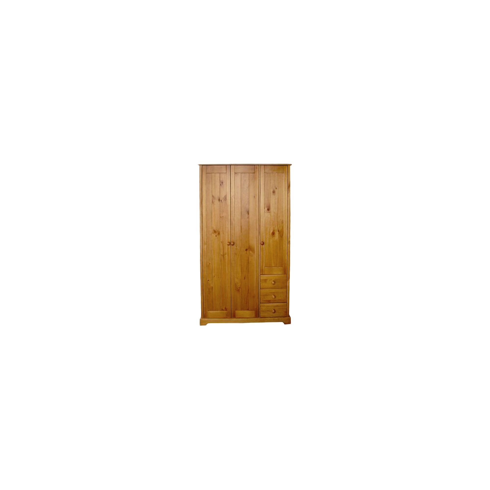 Home Zone Atlantic Three Door Wardrobe in Vintage Pine at Tesco Direct