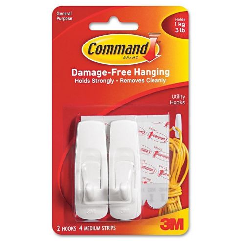 Image of 3m Reusable Command Adhesive Strip Hooks Medium 17001