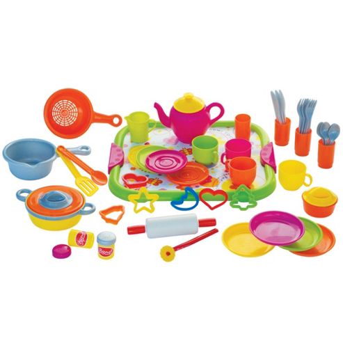 Image of Gowi Toys 454-49 Dinner Service (pink - 52 Piece Set)