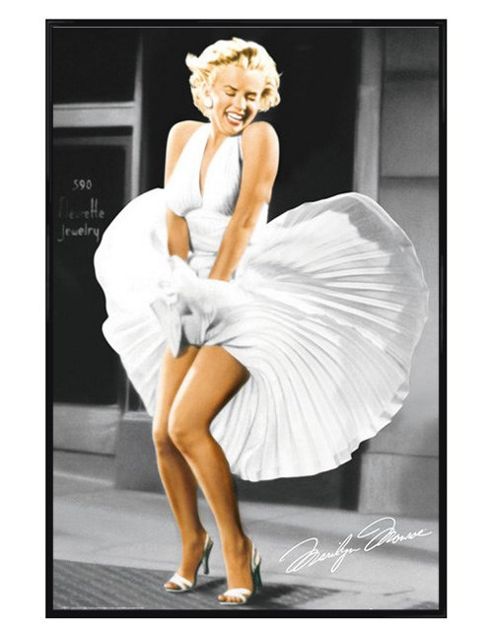 Image of Marilyn Monroe Gloss Black Framed Seven Year Itch Poster