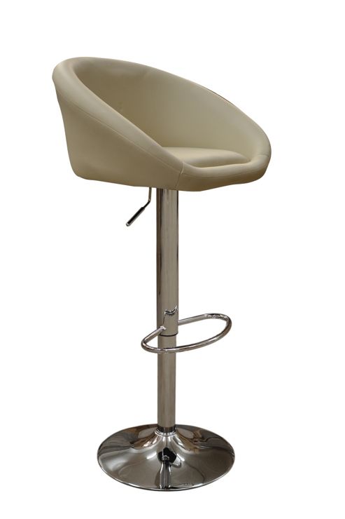 Image of Venus Cream Faux Leather Bar Stool