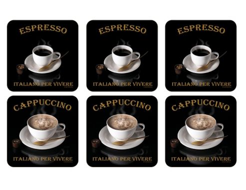 Image of Pimpernel Cafe Italiano Coasters Set Of 6