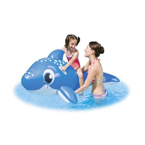 Image of Bestway 63" X 35" Dolphin Ride-on