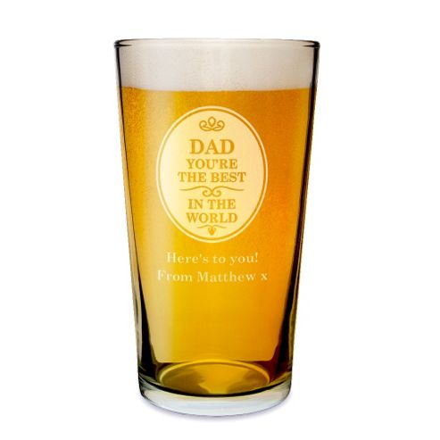 Image of Personalised The Best In The World Pint Glass