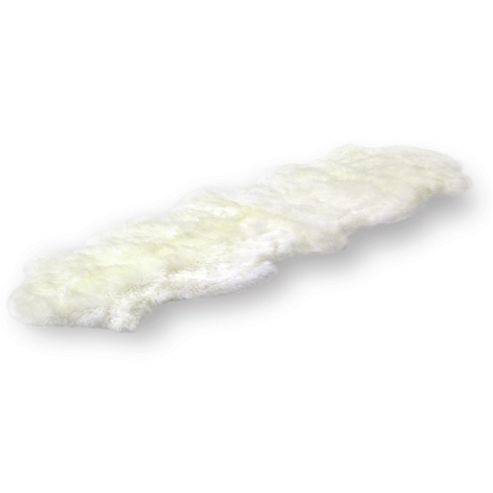 Image of Bowron Sheepskin Long Wool Gold Star Ivory Rug - 105cm H X 60cm W X 2.5cm D