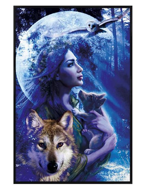Image of Digital Art Gloss Black Framed Moonlight Poster