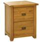 Kelburn Furniture Bordeaux 2 Drawer Filing Cabinet in Medium Oak Stain and Satin Lacquer
