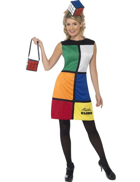 Image of Women's Rubik's Cube Costume Medium