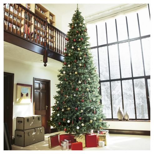 Image of Festive Pre-lit Colorado Spruce Christmas Tree With Warm White Led Lights, 15ft