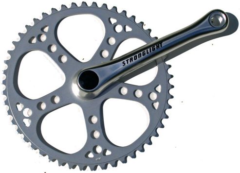 Image of Stronglight 55's Single Chainset 46t In Silver