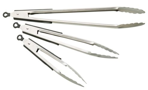 Image of Kitchencraft Deluxe Food Tongs In Satin - 30 Cm