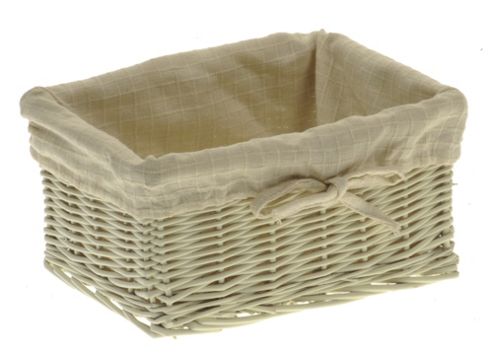 Image of Wicker Valley Storage Basket With Cream Lining - Medium