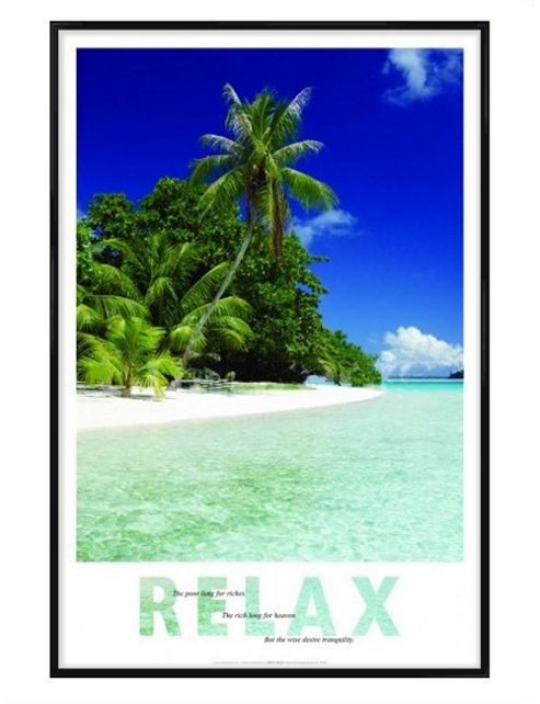 Image of Gloss Black Framed Relax Poster