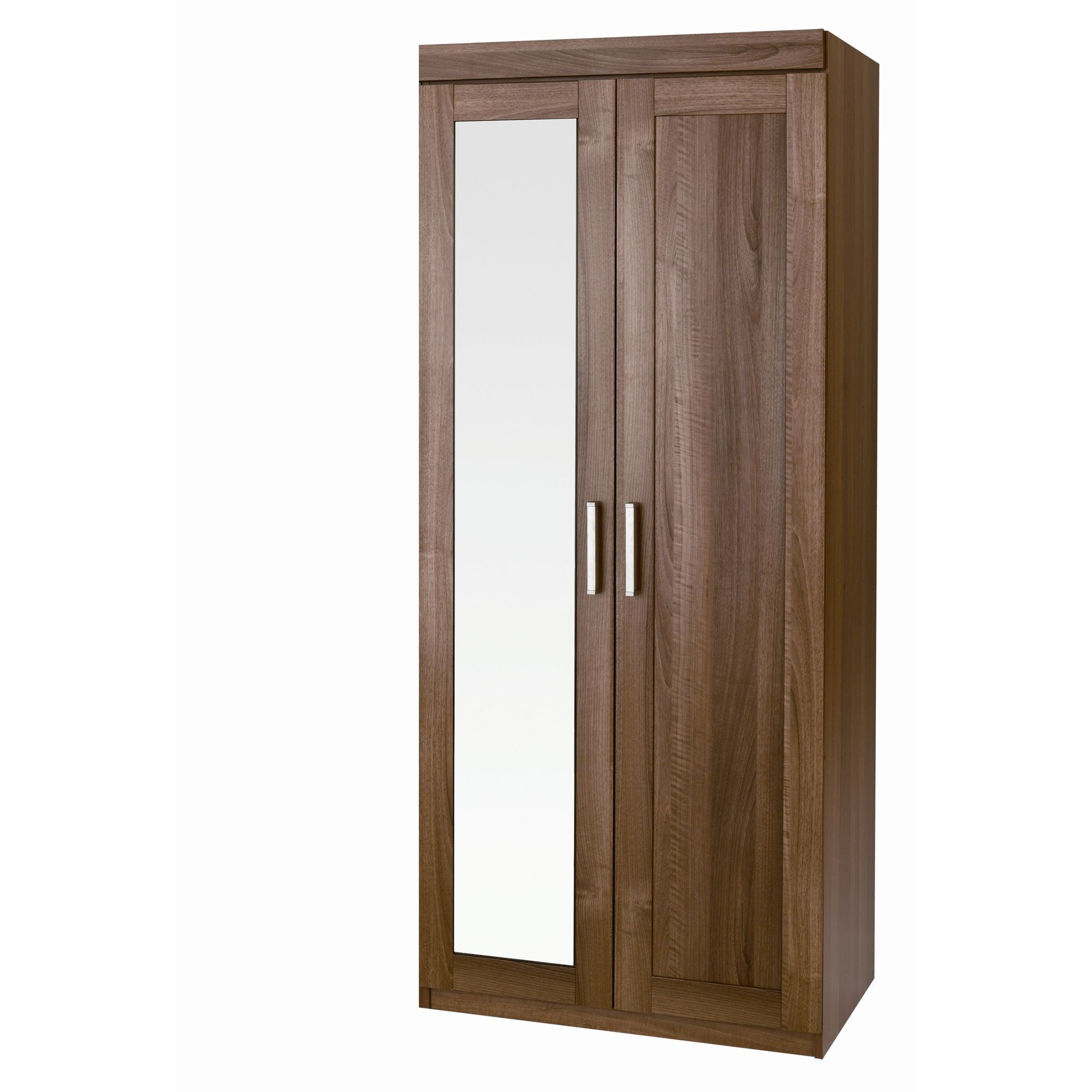 Alto Furniture Visualise Alive Wardrobe with Mirror in Natural Aida Walnut at Tesco Direct