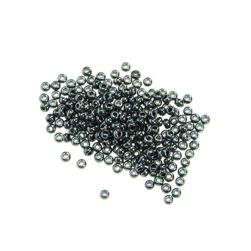 Image of Czech Seed Bead 10/0 Metallic Gunmetal