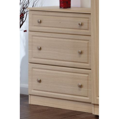 Image of Welcome Furniture Pembroke 3 Drawer Deep Chest - Light Oak