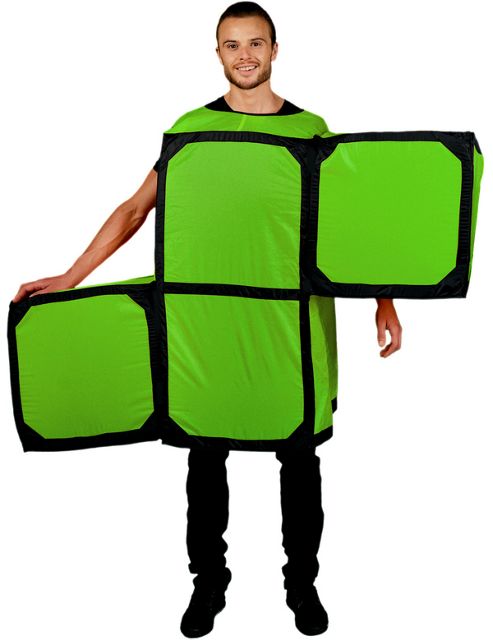 Image of Tetris Green S - Adult Costume Size: 38-52