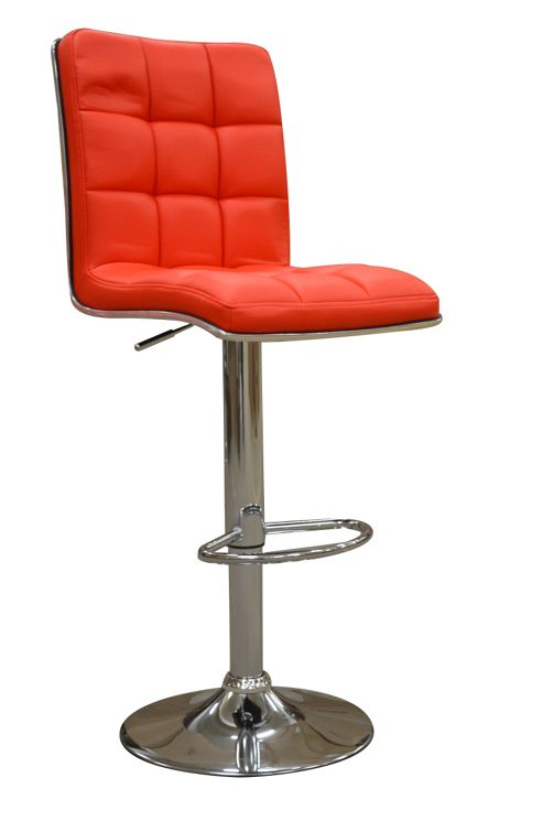 Image of Atlanta Red Faux Leather Bar Stool